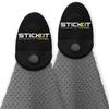 STICKIT Magnetic Towel, Grey | 2-Pack | Top-Tier Microfiber Golf Towel with Deep Waffle Pockets | Industrial Strength Magnet for Strong Hold to Golf Carts or Clubs view 1