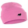 Daxton Dog Breeds Cuffed Beanie Winter Knit Hat Skully Cap, Bulldog, Pink Beanie view 1