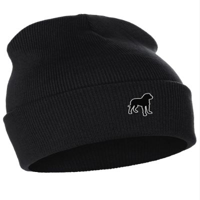 Daxton Dog Breeds Cuffed Beanie Winter Knit Hat Skully Cap, Rottweiler, Black Beanie