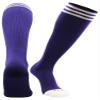 TCK Prosport Purple Soccer Socks Kids Youth Girls Boys Womens Mens Athletic Sports Tube Socks (Purple/White, Medium) view 1