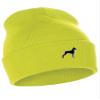 Daxton Dog Breeds Cuffed Beanie Winter Knit Hat Skully Cap, Doberman, Neon Yellow Beanie view 1