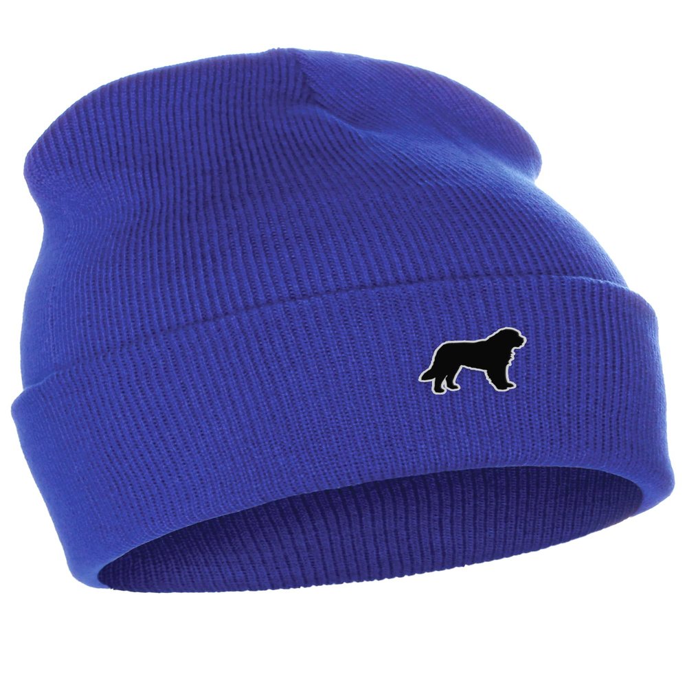 Daxton Dog Breeds Cuffed Beanie Winter Knit Hat Skully Cap, St Benard, Royal Beanie