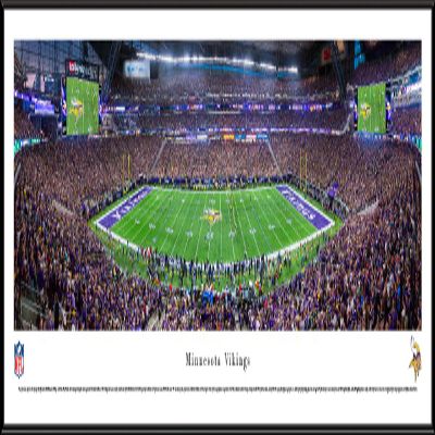 Minnesota Vikings, Inaugural Game at US Bank Stadium - 40.25x13.75-inch Standard Framed Print by Blakeway Panoramas