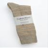 Calvin Klein Mens Dress Socks - 4 Pack Soft Cotton Blend Crew Length Work Socks for Men for Casual Business & Formal Wear, Size 7-12, Tan Stripe view 2