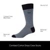 Calvin Klein Mens Dress Socks - 4 Pack Soft Cotton Blend Crew Length Work Socks for Men for Casual Business & Formal Wear, Size 7-12, Tan Stripe view 3