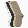 Calvin Klein Mens Dress Socks - 4 Pack Soft Cotton Blend Crew Length Work Socks for Men for Casual Business & Formal Wear, Size 7-12, Tan Stripe view 4