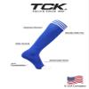 TCK Prosport Royal Blue Soccer Socks Kids Youth Girls Boys Womens Mens Athletic Sports Tube Socks (Royal/White, X-Small) view 4