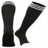 TCK Prosport Black Soccer Socks Kids Youth Girls Boys Womens Mens Athletic Sports Tube Socks (Black/White, Small) view 1
