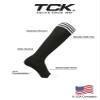 TCK Prosport Black Soccer Socks Kids Youth Girls Boys Womens Mens Athletic Sports Tube Socks (Black/White, Small) view 4