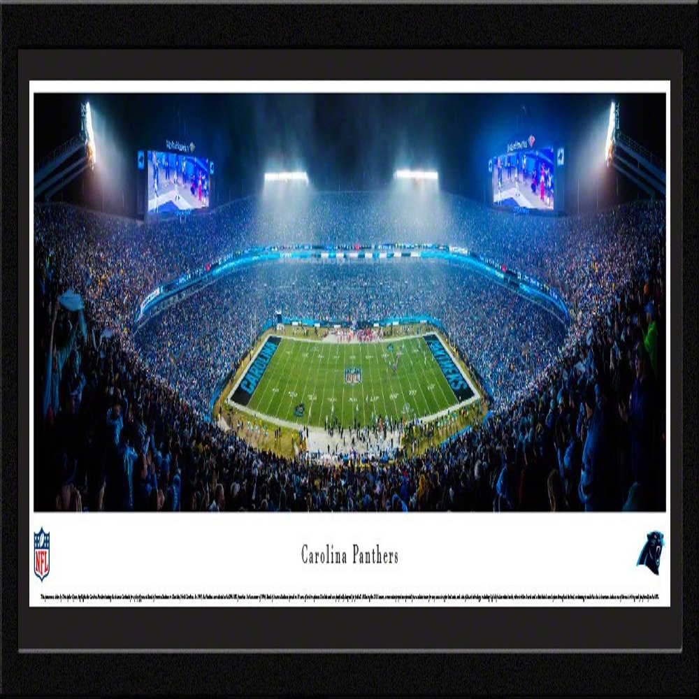 Carolina Panthers - 50 Yard Line at Bank Of America Stadium - 42x15.5-inch Single Mat, Select Framed Picture by Blakeway Panoramas