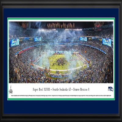 Super Bowl 2014 - Seattle Seahawks Champions - 44x18-inch Double Mat, Deluxe Framed Picture by Blakeway Panoramas