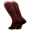 TCK Prosport Maroon Soccer Socks Kids Youth Girls Boys Womens Mens Athletic Sports Tube Socks (Maroon/White, Small) view 2