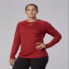 EvoShield womens Fx Long Sleeve Training Tee Shirt, Scarlet, X-Small US view 2