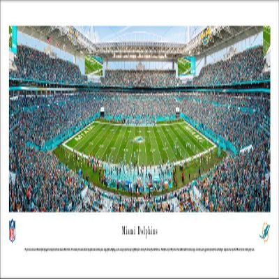 Miami Dolphins 50 Yard Line at Hard Rock Stadium - Blakeway Panoramas Poster ...