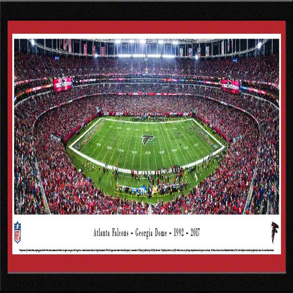 Atlanta Falcons, Final Game at the Georgia Dome - 42x15.5-inch Single Mat, Select Framed Picture by Blakeway Panoramas