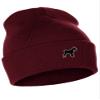 Daxton Dog Breeds Cuffed Beanie Winter Knit Hat Skully Cap, Schnauzer, Burgundy Beanie view 1