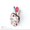 (0217-3) Uni Fiber, Made in Japan, Nigoshi Crepe, Japanese Pattern, 3.6 Size Pluckuri Coin Pouch, Cherry Blossom, Navy Blue, White/Navy Blue, One Size view 3