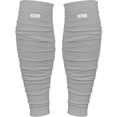 Nxtrnd Football Leg Sleeves, Calf Sleeves for Men & Boys, Sold as a Pair (Light Grey, Youth)