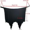 Women Latin Salsa Dance Skirt Skate Hip Wrap Skirt Smooth Irregular Swing Ballroom Tango Cha Cha Practice Skirt (Black,M) view 4