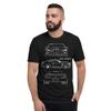 2017 high-Performance Pony car GT350 Sports Car Street Racing Black Stang Outline Sketch Art Short-Sleeve Unisex T-Shirt view 2