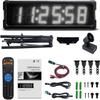 GANXIN Outdoor Waterpoof LED Race Timing Clock Marathon Race Timer with Horn, 5 Inch 6-Digit Coundown Clock with Tripod Stand, Down/Count Up,Stopwatch with Remote Control (White LED +Horn) view 1