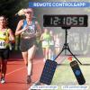GANXIN Outdoor Waterpoof LED Race Timing Clock Marathon Race Timer with Horn, 5 Inch 6-Digit Coundown Clock with Tripod Stand, Down/Count Up,Stopwatch with Remote Control (White LED +Horn) view 2