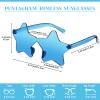 CHENGU 2 Pcs Rimless Star Shape Sunglasses Transparent Candy Color Y2k Star Glasses Accessories for Women Party Favor(Blue) view 2