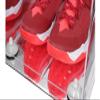 Better Display Cases Acrylic Shoe Pair Display Case - Large Rectangle Box with Mirror Case, White Risers and Mirror Base 15.25" x 12" x 9" (V13/A082) view 3