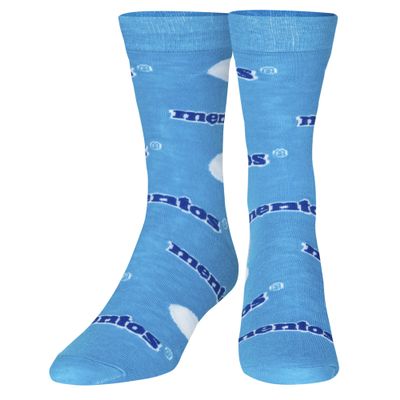 Crazy Socks  Mentos Crew Socks  Fun Candy Print Graphic  Large Size Polyester Blend  Colorful Novelty Gift Socks for Men & Women