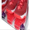 Better Display Cases Acrylic Shoe Pair Display Case - Large Rectangle Box with Mirror Case, Purple Risers and Mirror Base 15.25" x 12" x 9" (V13/A082) view 3