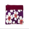 (0610-6) Uni Fiber Japanese Pattern Coin Case [Modern Cherry Blossom/Purple), Purple, One Size view 1
