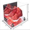 Better Display Cases Acrylic Shoe Pair Display Case - Large Rectangle Box with Mirror Case, Black Risers and Mirror Base 15.25" x 12" x 9" (V13/A082) view 2