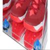 Better Display Cases Acrylic Shoe Pair Display Case - Large Rectangle Box with Mirror Case, Light Blue Risers and Mirror Base 15.25" x 12" x 9" (V13/A082) view 3