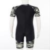 Yeahdor Kids Boys Short Sleeve Athletic Jumpsuit Gym Workout Short Unitard Training Legsuit Sportswear Black&Green Camouflage 6 view 4