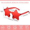CHENGU 2 Pcs Rimless Star Shape Sunglasses Transparent Candy Color Y2k Star Glasses Accessories for Women Party Favor(Red) view 2