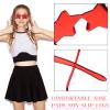 CHENGU 2 Pcs Rimless Star Shape Sunglasses Transparent Candy Color Y2k Star Glasses Accessories for Women Party Favor(Red) view 3