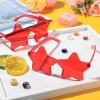 CHENGU 2 Pcs Rimless Star Shape Sunglasses Transparent Candy Color Y2k Star Glasses Accessories for Women Party Favor(Red) view 4