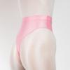Linjinx Women's Glossy High Waist Yoga Shorts Gym Workout Rave Booty Dance Mini Hot Pants Bottoms Pink X-Large view 3