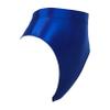 Linjinx Women's Glossy High Waist Yoga Shorts Gym Workout Rave Booty Dance Mini Hot Pants Bottoms Blue Large view 4
