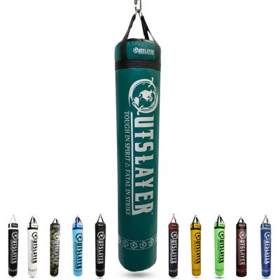 Muay Thai Punching Bag 6ft 150lbs Unfilled Made in USA (Dark Green/Black)