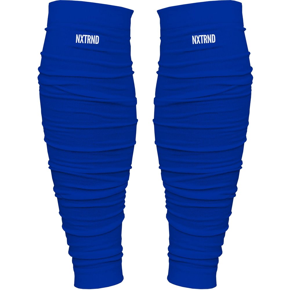 Nxtrnd Football Leg Sleeves, Calf Sleeves for Men & Boys, Sold as a Pair (Royal Blue, Youth)