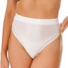 Linjinx Women's Glossy High Waist Yoga Shorts Gym Workout Rave Booty Dance Mini Hot Pants Bottoms White Medium view 2