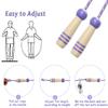 Jump Rope Kids,8.5ft Adjustable Cotton Skipping Rope with Wooden Handle for Boys and Girls Fitness Outdoor Exercise (Purple) view 2