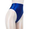 Linjinx Women's Glossy High Waist Yoga Shorts Gym Workout Rave Booty Dance Mini Hot Pants Bottoms Blue X-Large view 2