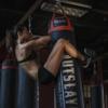 Muay Thai Punching Bag 6ft 150lbs Unfilled Made in USA (Black/Red) view 3