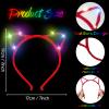 88 Pieces Light Up Party Favors Including 48 Glow Glasses LED Flashing Shutter Shades Glasses with 40 LED Cat Ear Headband Light up Headband for Carnival Glow in The Dark Neon Party Accessories view 2