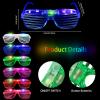 88 Pieces Light Up Party Favors Including 48 Glow Glasses LED Flashing Shutter Shades Glasses with 40 LED Cat Ear Headband Light up Headband for Carnival Glow in The Dark Neon Party Accessories view 3