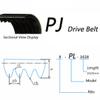 Geeyuu PJ Ribs Belt Length 17-24inch PJ508 PJ520 PJ533 PJ546 PJ559 PJ584 PJ610 Fitness Belt Bicycle (Length : 205J 520mm, Width : 12ribs) view 3