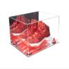 Better Display Cases Acrylic Shoe Pair Display Case - Large Rectangle Box with Mirror Case, Red Risers and Mirror Base 15.25" x 12" x 9" (V13/A082) view 1