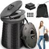 ALEVMOOM XXL Portable Toilet for Camping,880lbs Capacity,19.7" H Adjustable Portable Toilet with 7 Garbage Bags,Porta Potty for Adults,Collapsible Luggable Loo for Camping/Travel/Car/Hiking view 1